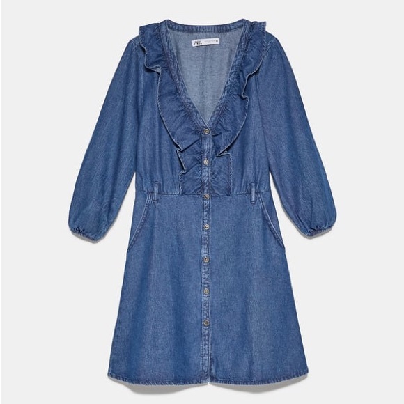 Zara Dresses Zara Denim Dress Xs Poshmark